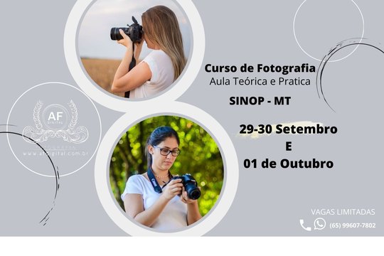 Curso de Fotografia - Sinop MT Curso de Fotografia - Sinop MT