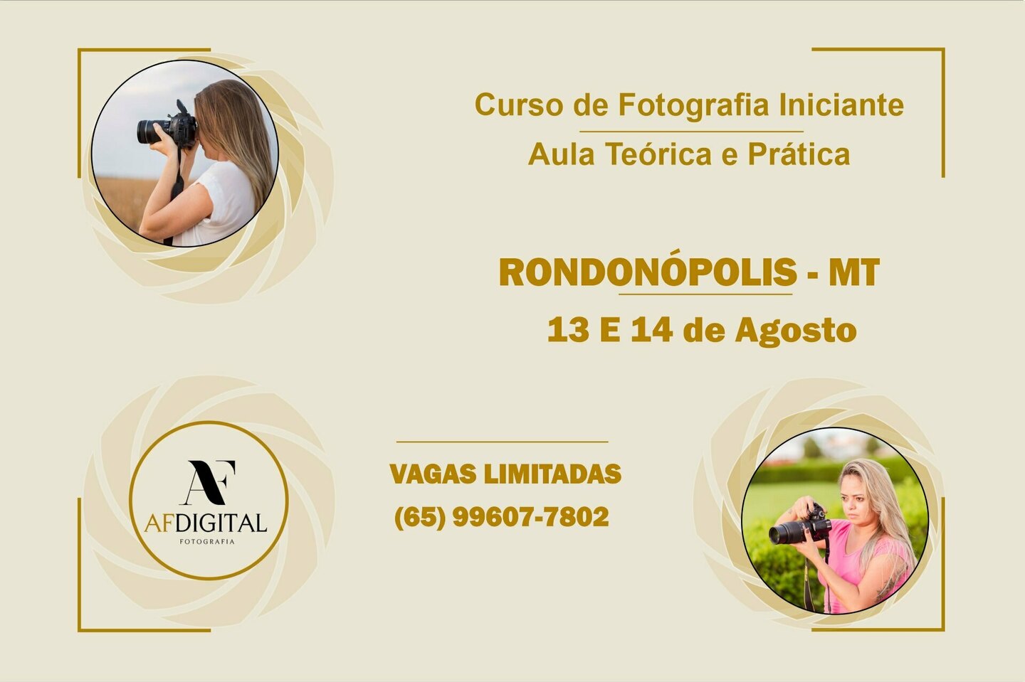 Curso de Fotografia - Rondonópolis - MT Curso de Fotografia - Rondonópolis - MT